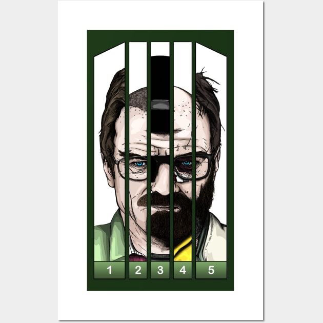 The Evolution of Heisenberg - Breaking Bad Wall Art by TMW Design